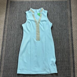 Pappagallo Aqua Sheath Mini Dress